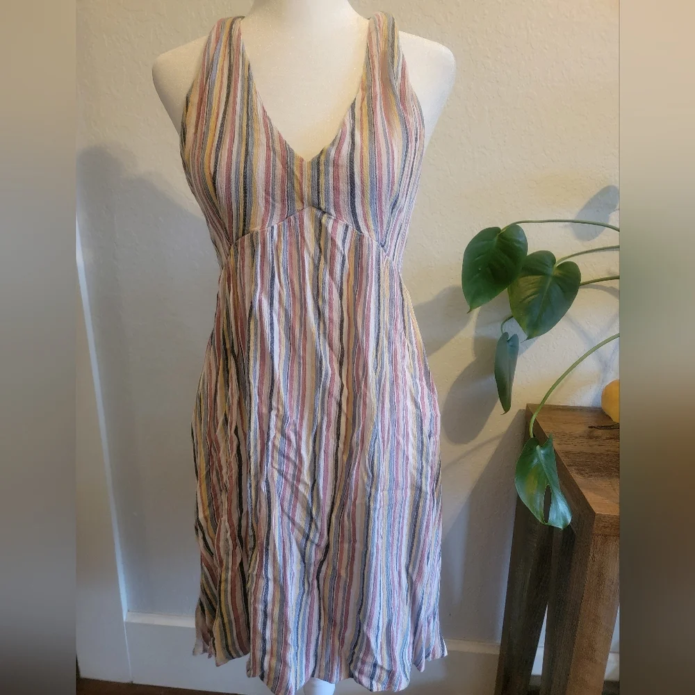 American Eagle Halter Dress | Multi Stripe | Size M - Picture 1 of 5